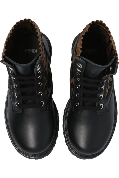 FENDI BIKER LEATHER BOOTS