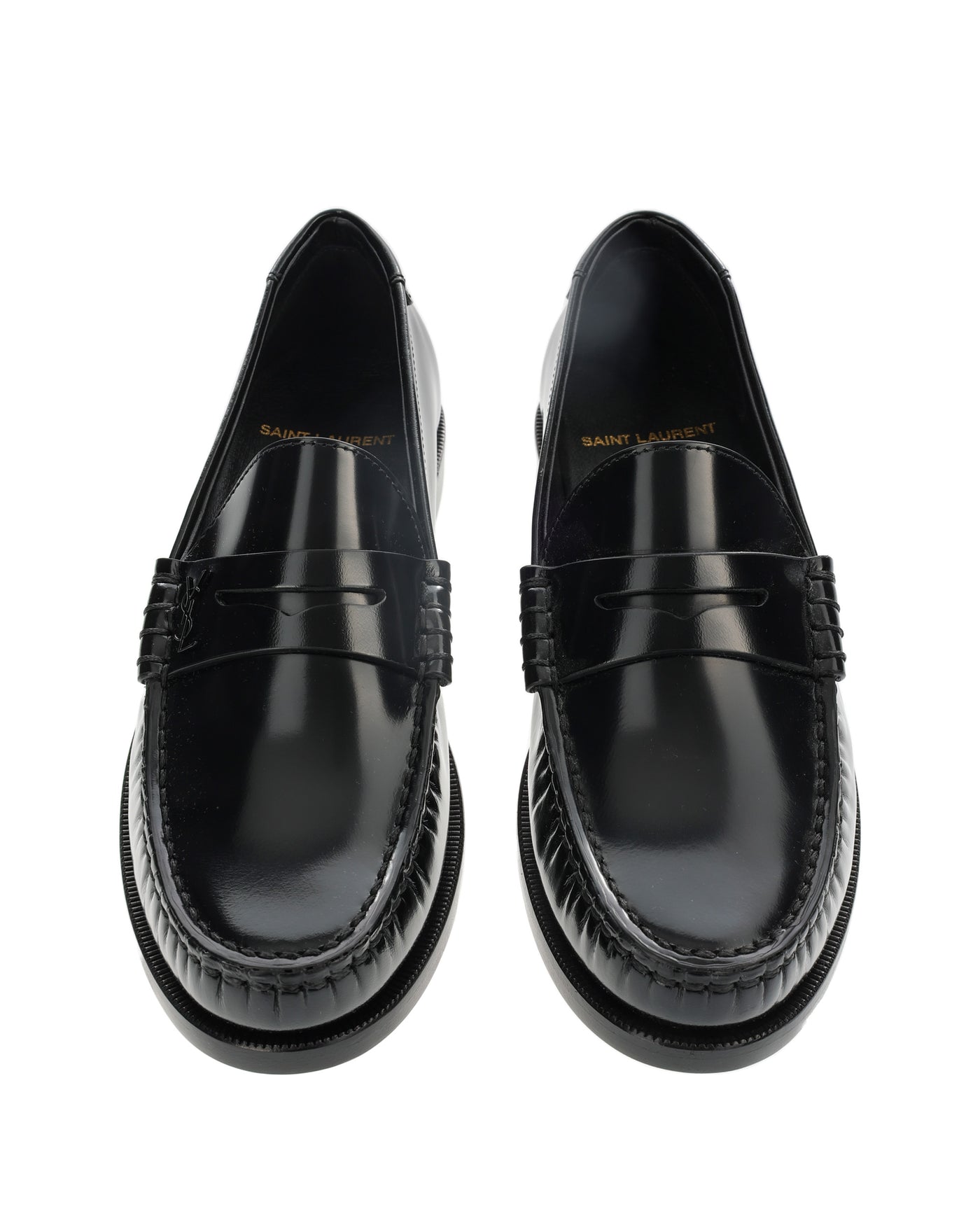 SAINT LAURENT BLACK LOAFERS 