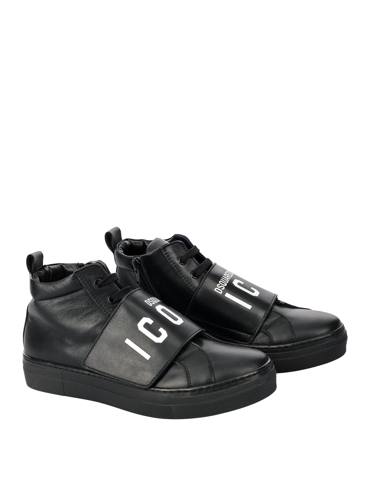 DSQUARED2 KIDS LEATHER SNEAKERS