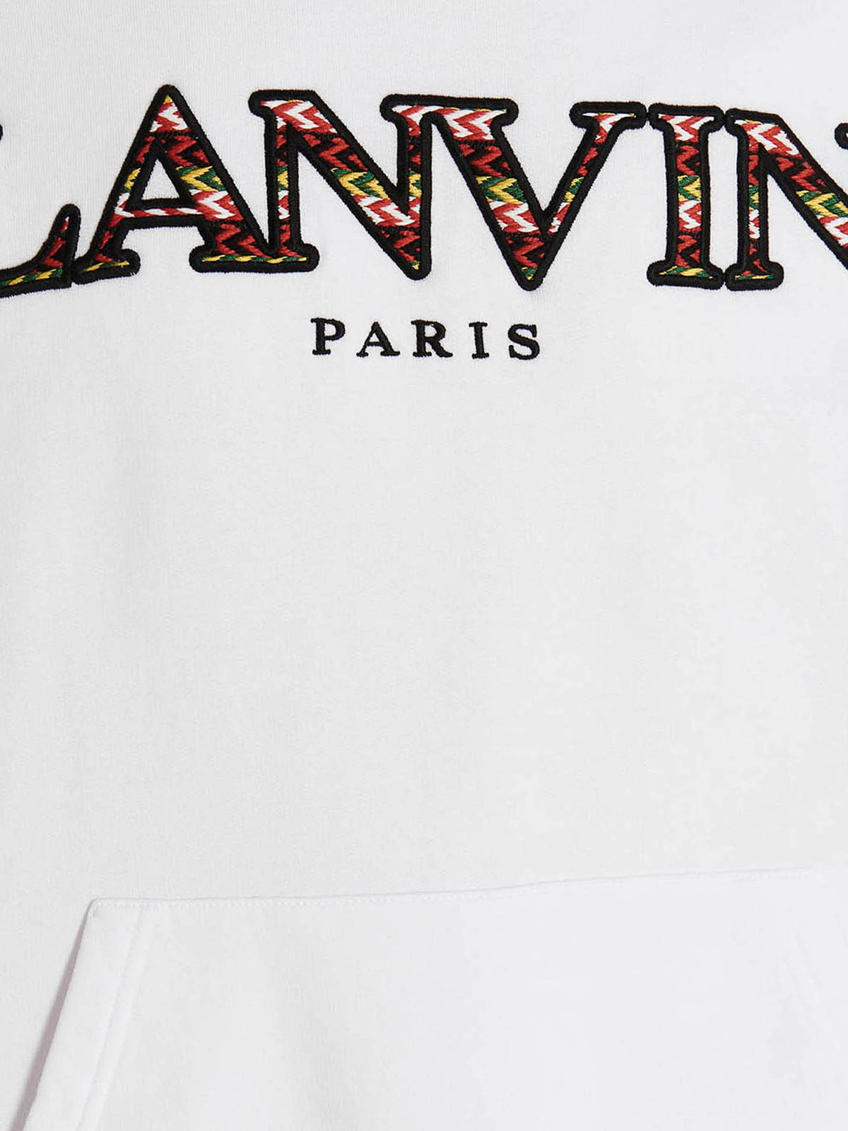 LANVIN WHITE HOODED SWEATSHIRT 