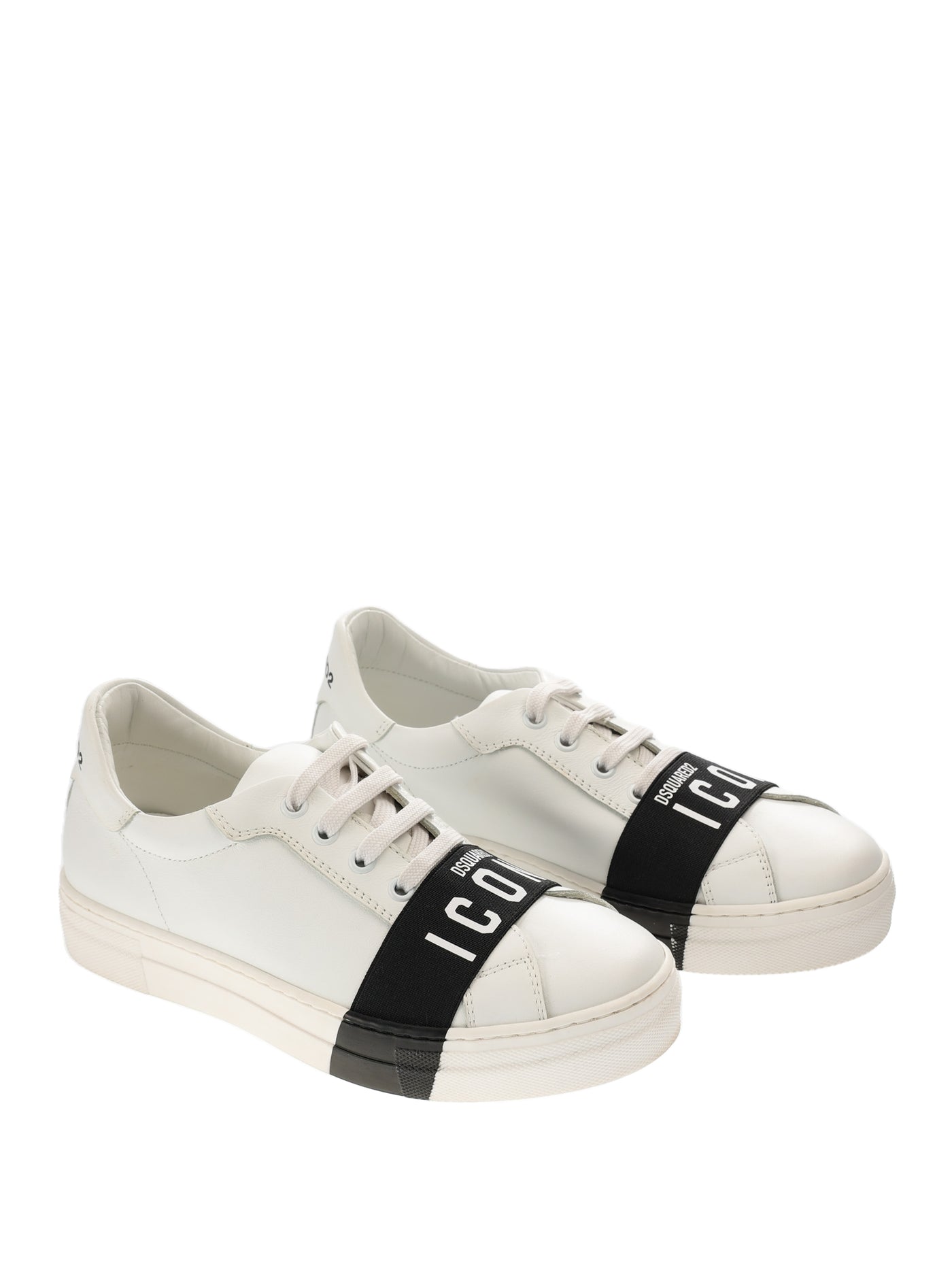 DSQUARED2 KIDS LEATHER SNEAKERS