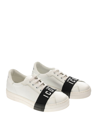 DSQUARED2 KIDS LEATHER SNEAKERS