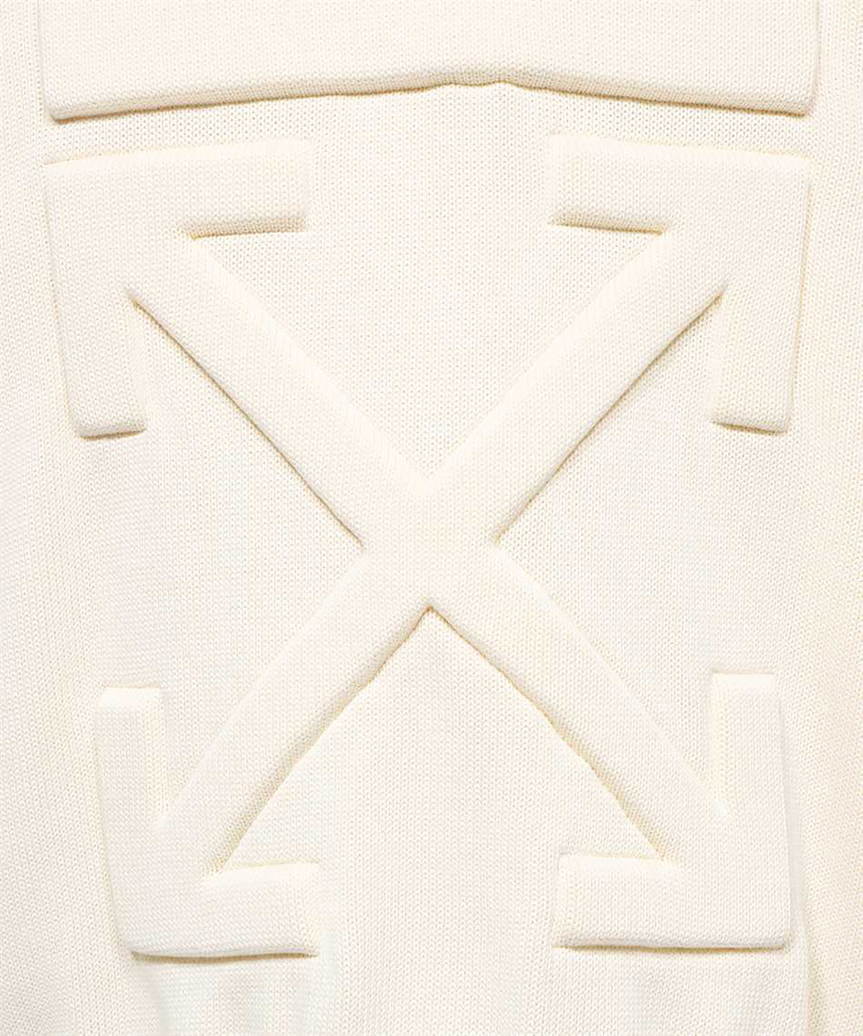 OFF WHITE CREAM LOGO SWEATER