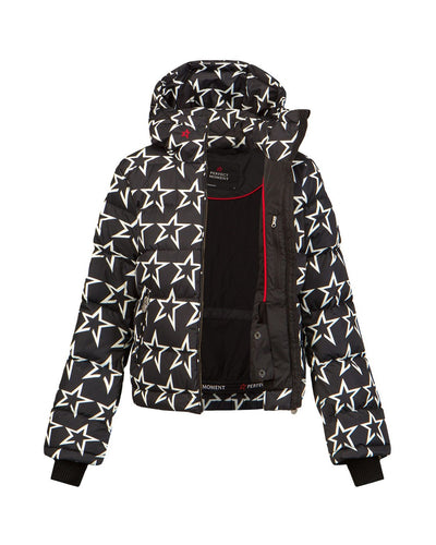 PERFECT MOMENT POLAR FLARE SKI JACKET STAR PRINT