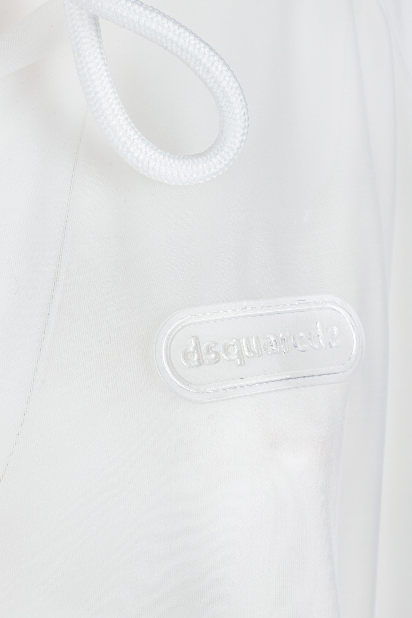 DSQUARED2 TRANSPARENT WHITE SWEATSHIRT 