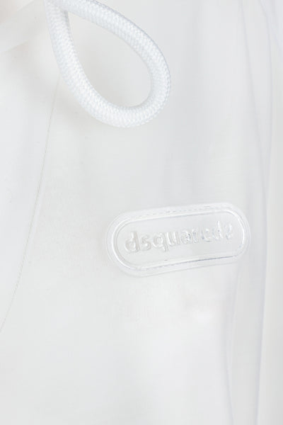 DSQUARED2 TRANSPARENT WHITE SWEATSHIRT 