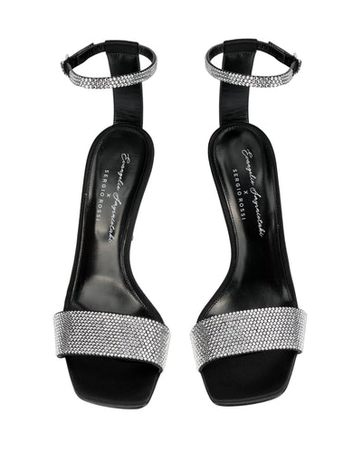 SERGIO ROSSI SANDAL WITH SILVER STRASS