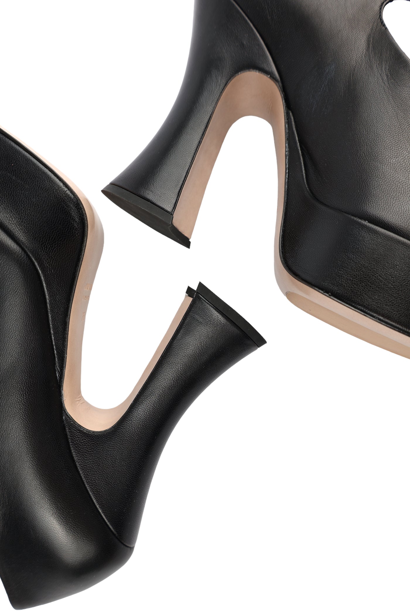 MIU MIU LEATHER HEELS SHOES