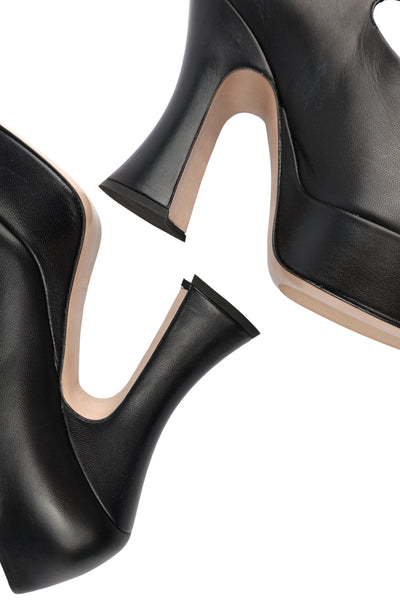 MIU MIU LEATHER HEELS SHOES