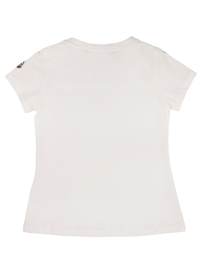 MONCLER KIDS T- SHIRT WITH NECK DETAIL