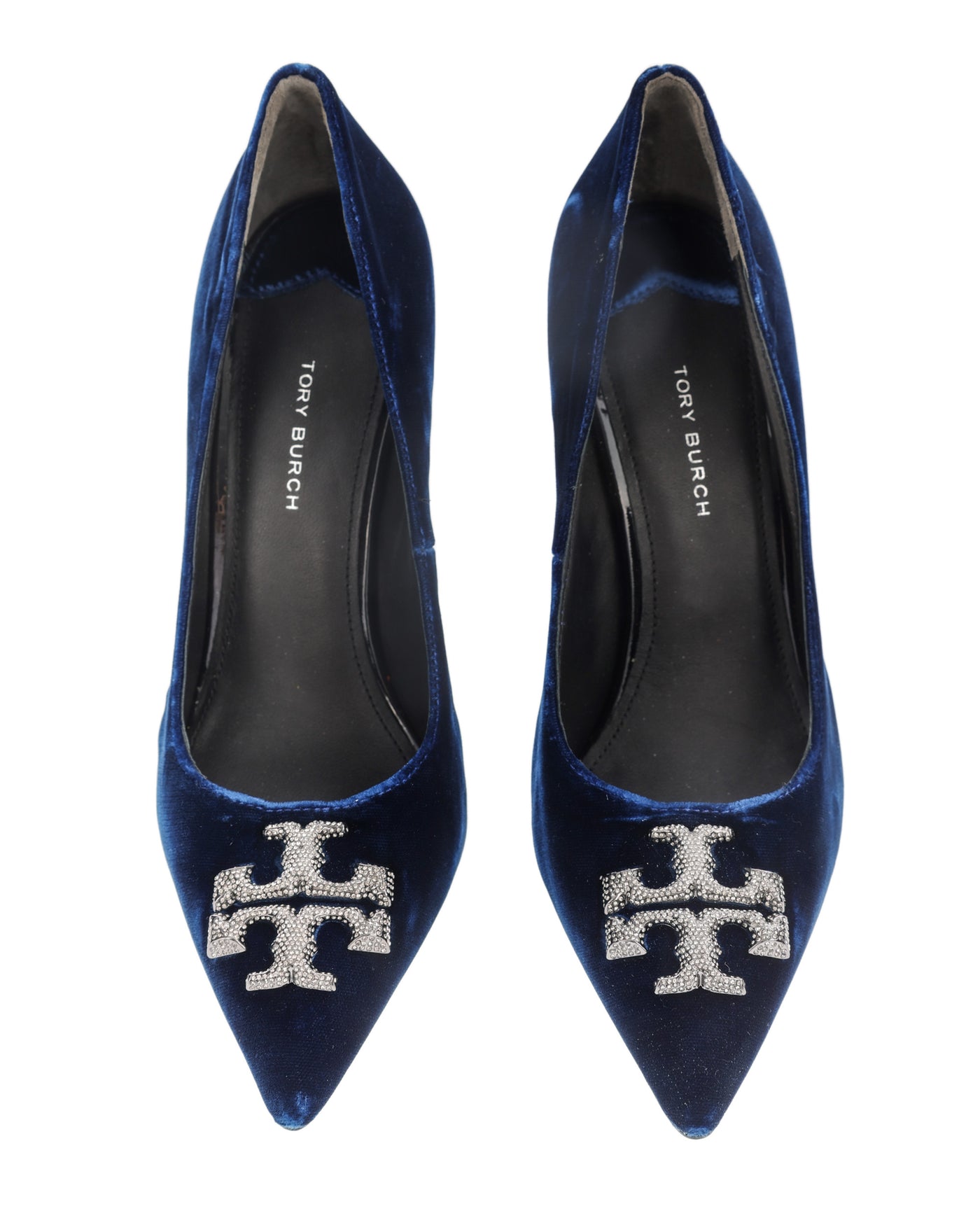 TORY BURCH BLUE VELVET PUMPS