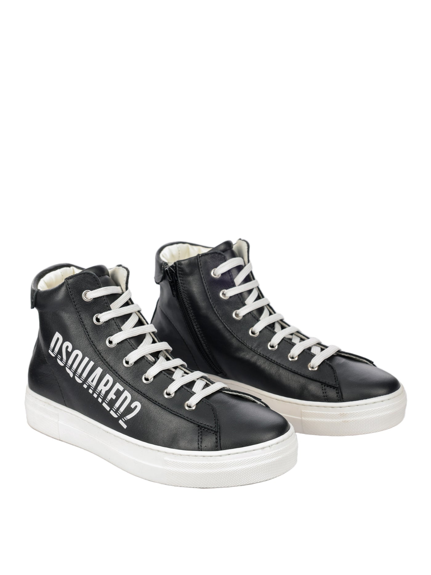 DSQUARED2 KIDS LEATHER SNEAKERS