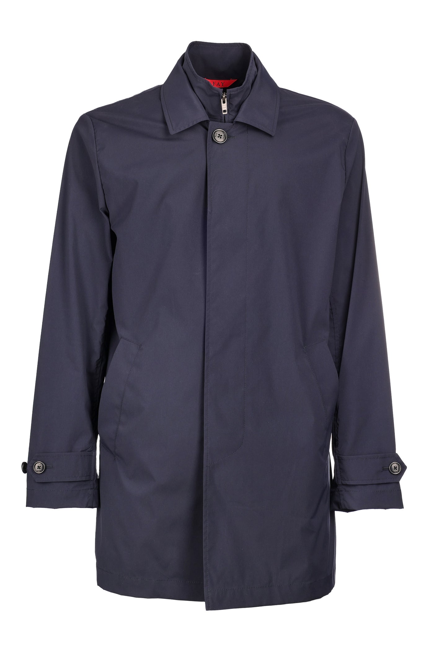 FAY BLUE TRENCH COAT OVERCOAT