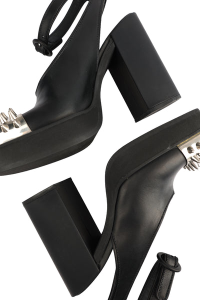 MIU MIU LEATHER HEELS SHOES