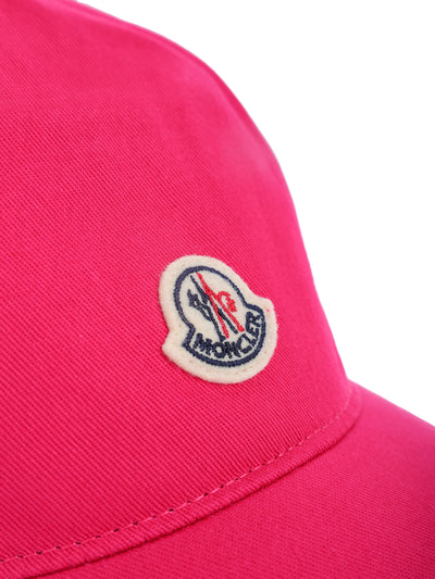 MONCLER FUCHSIA CAP WITH LOGO