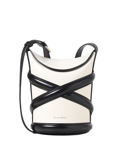 ALEXANDER MCQUEEN THE CURVE BUCKET LEATHER BAG