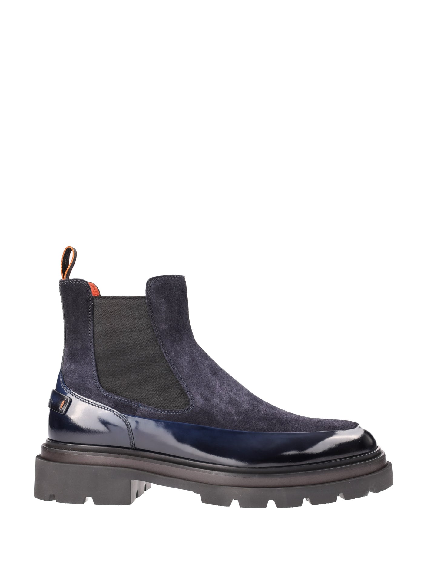 SANTONI LEATHER ANKLE BOOTS