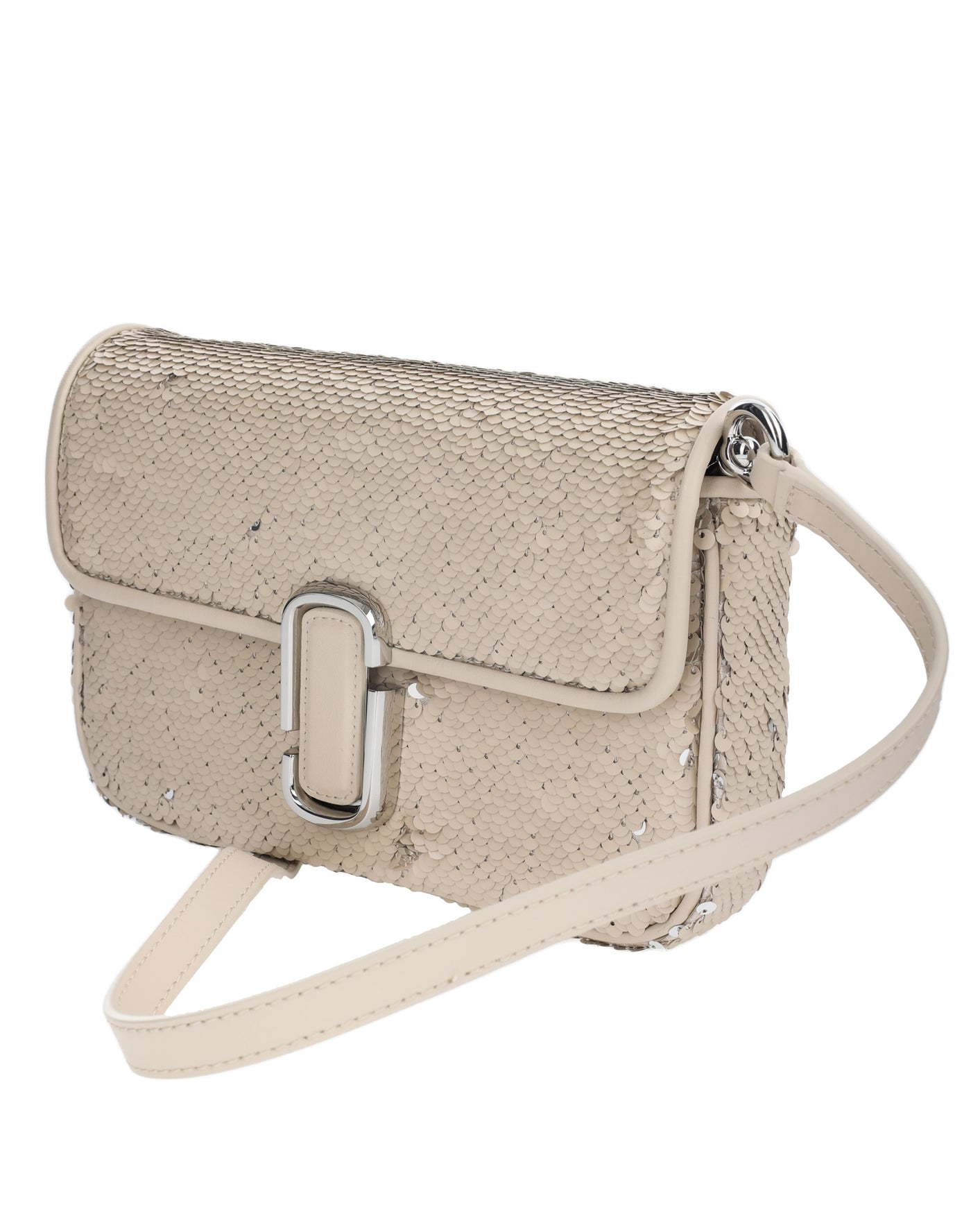 MARC JACOBS THE J MARC SHOULDER BAG WITH CREAM SEQUINS