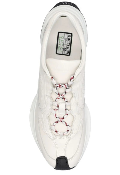 GUCCI ROUND TOE LACE WHITE SNEAKERS