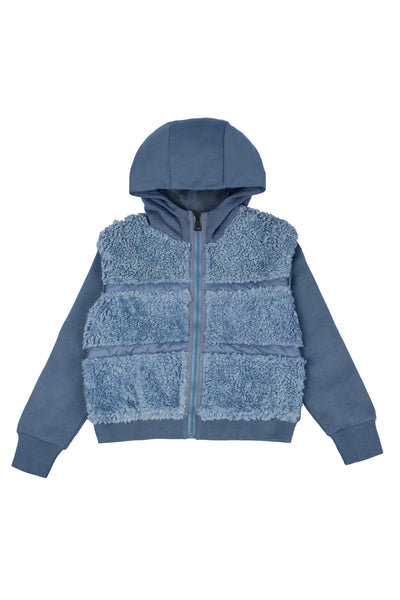 MONCLER KIDS HOODIE TEDDY EFFECT