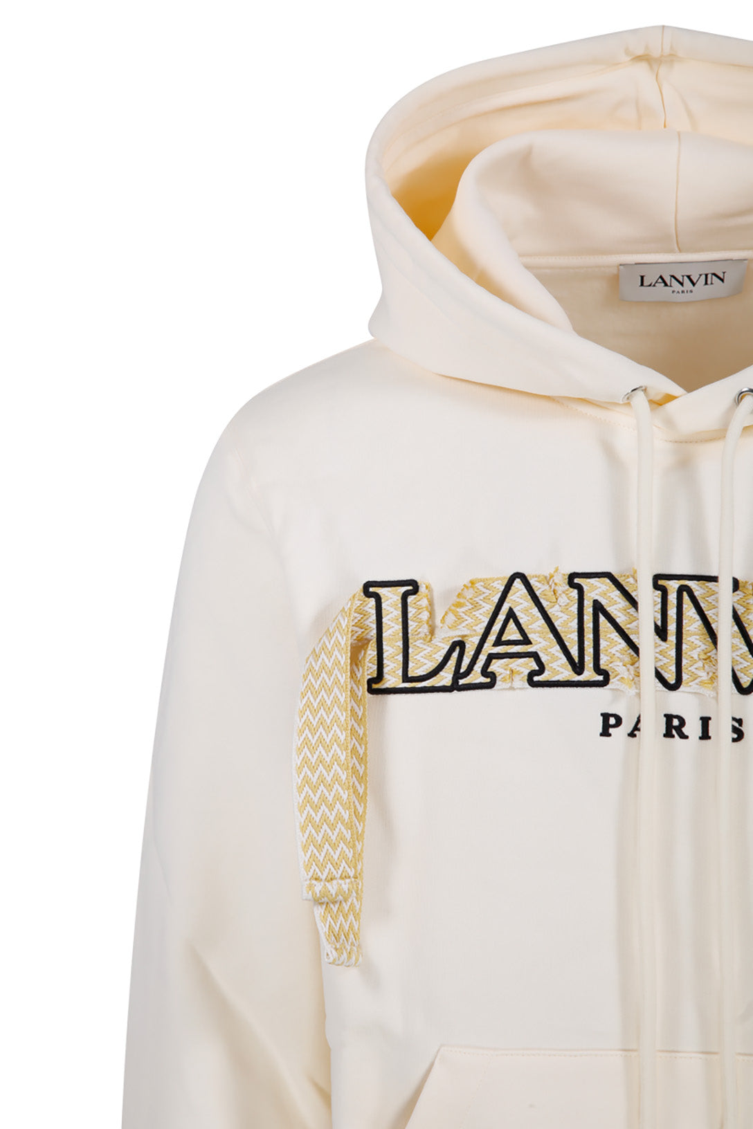 LANVIN CREAM HOODED SWEATSHIRT 