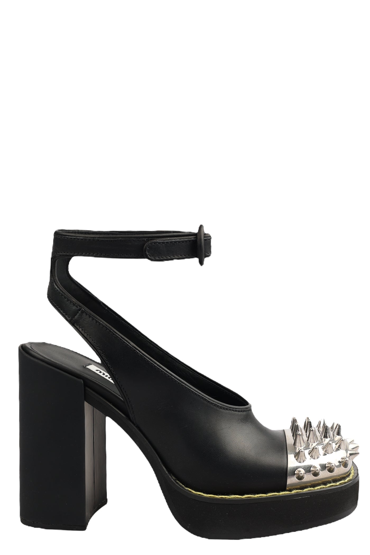 MIU MIU LEATHER HEELS SHOES