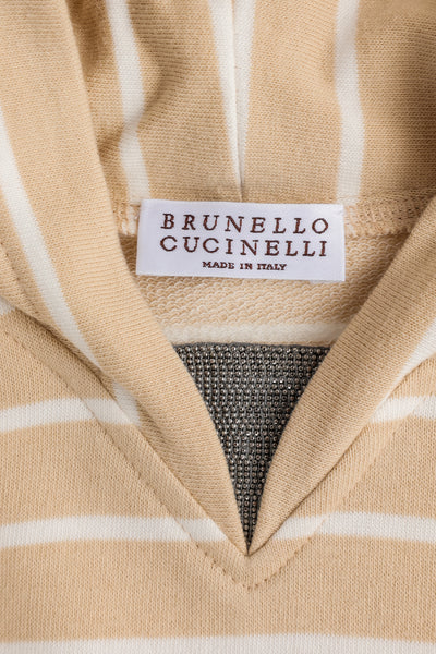 BRUNELLO CUCINELLI KIDS HOODED ARMLESS SWEATSHIRT