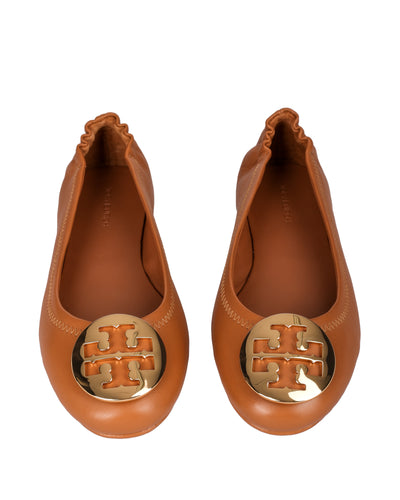 TORY BURCH LEATHER BALLERINAS