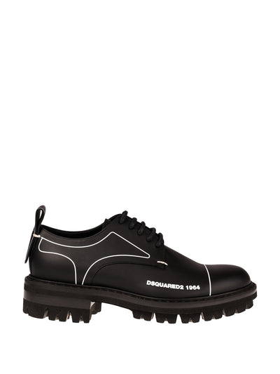 DSQUARED2 LEATHER LACED SHOES