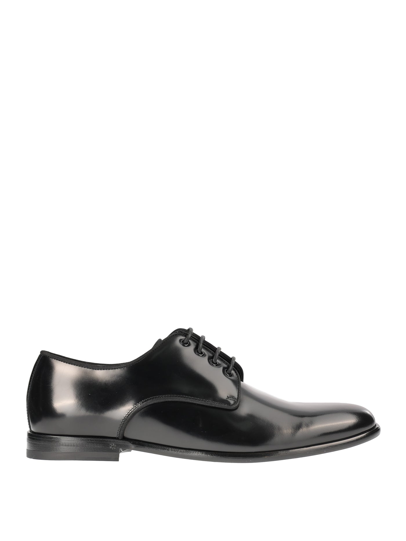 DOLCE & GABBANA BLACK LACE-UP DERBY SHOE