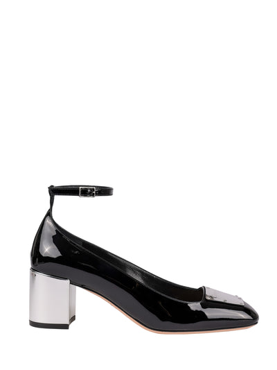 DIOR LEATHER PUMPS WITH SILVER HEEL