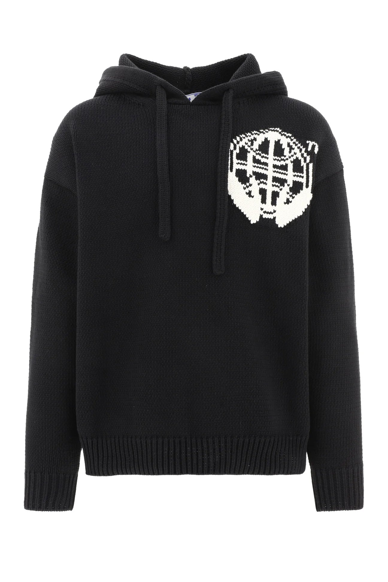 OFF WHITE BLACK HOODED SWEATER 