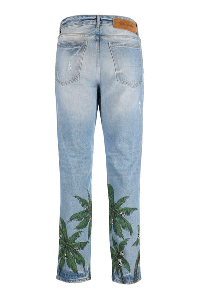 PALM ANGELS BLUE JEANS TROUSERS 