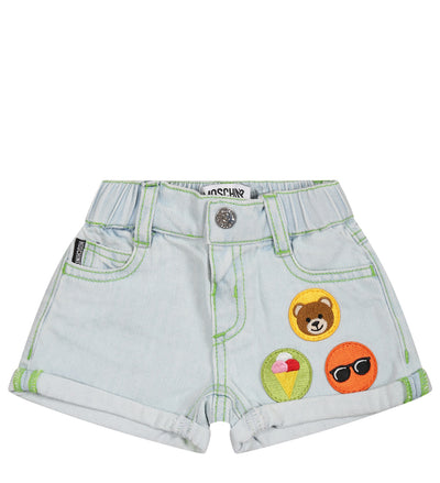 MOSCHINO KIDS SHORTS JEANS