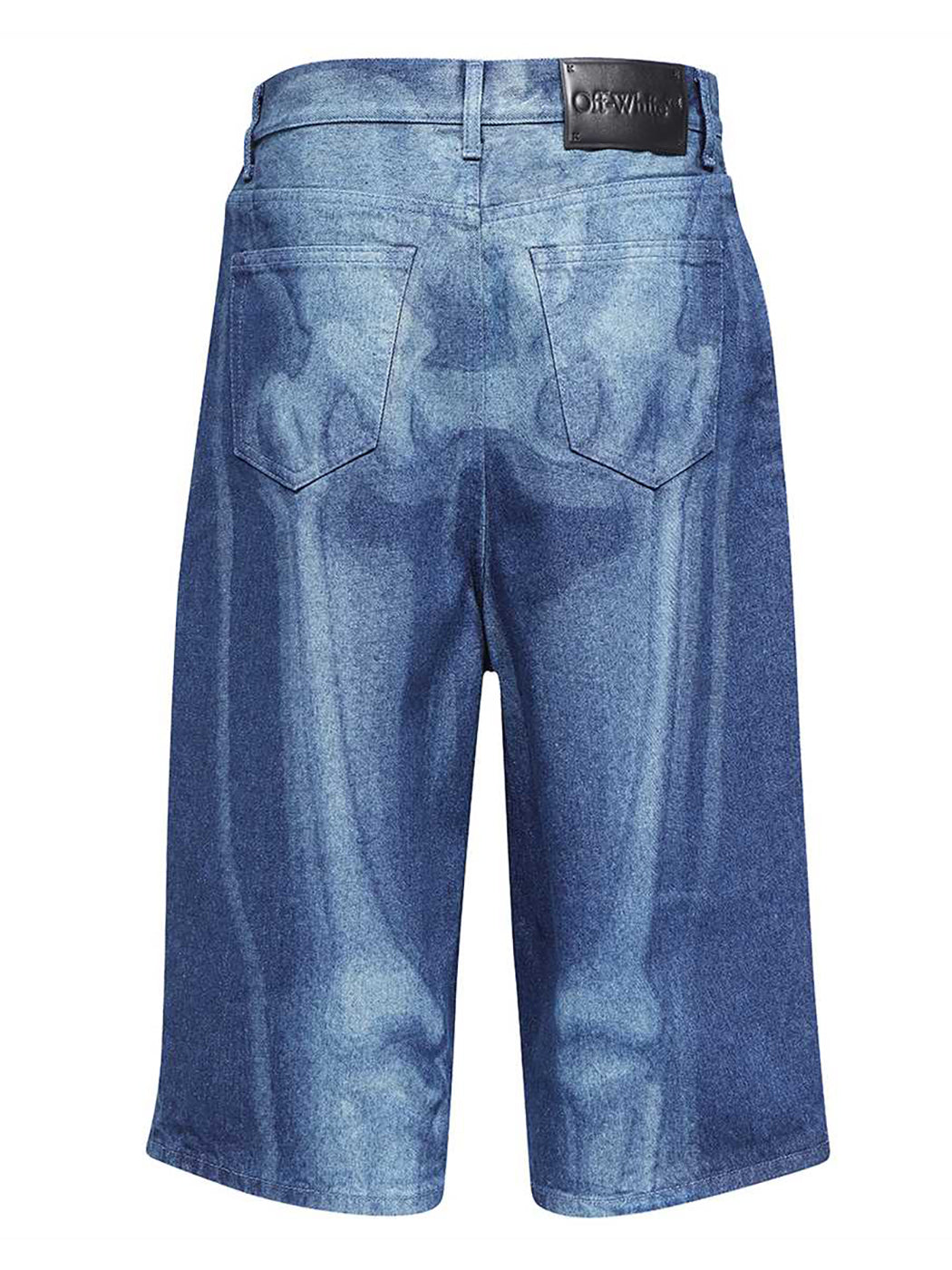 OFF WHITE BLUE JEANS BERMUDA 