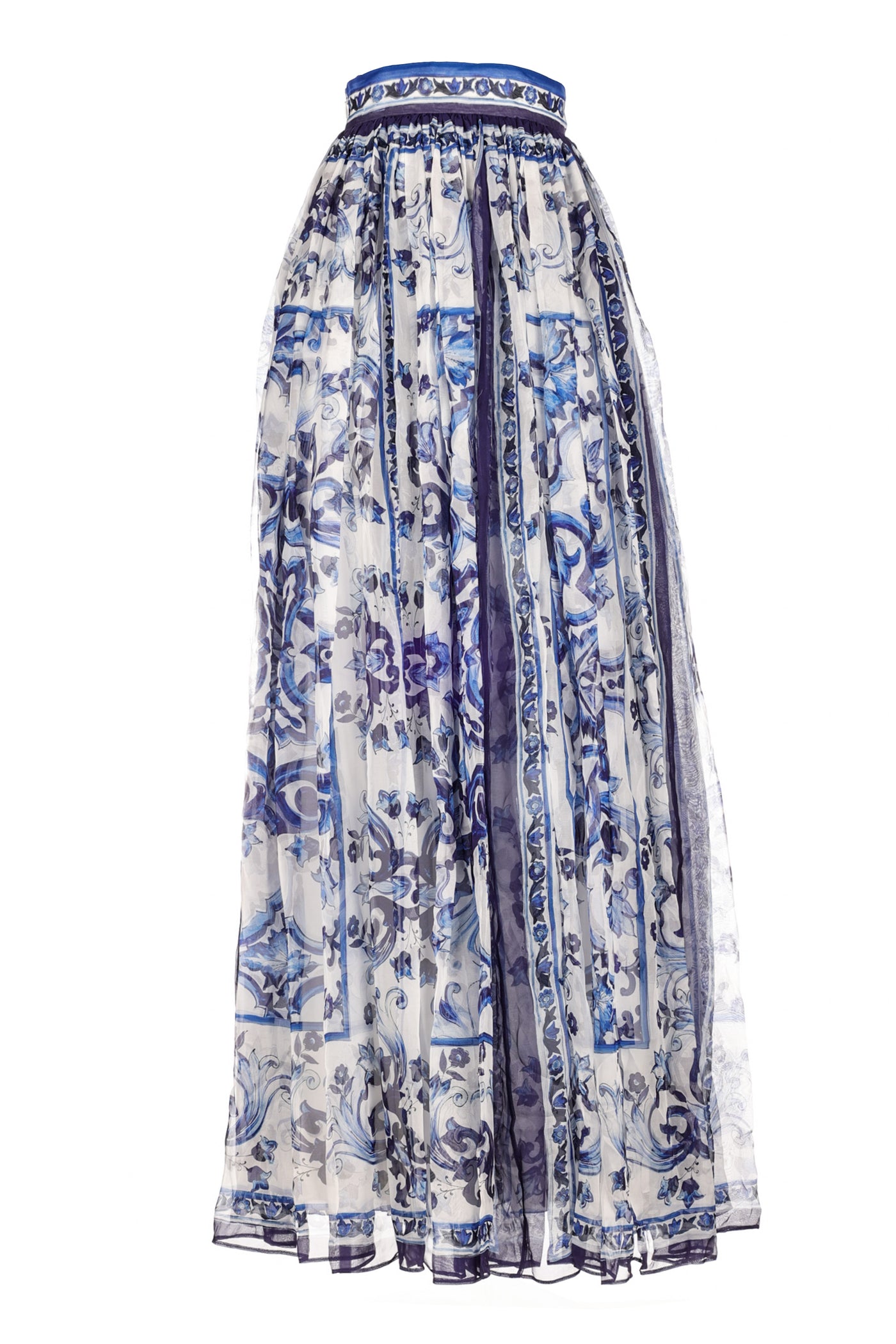 DOLCE & GABBANA LONG SILK SKIRT