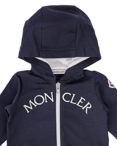 MONCLER KIDS SWEATSHIRTS WITH ZIP AND HOOD