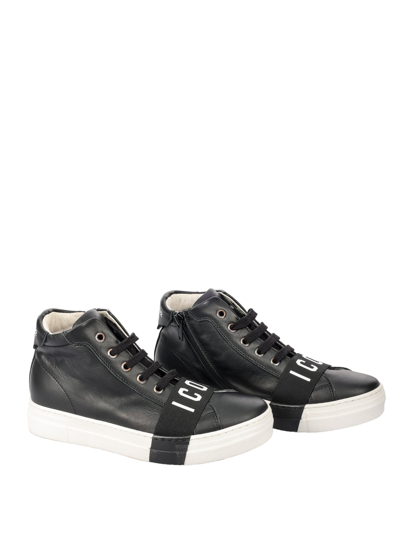 DSQUARED2 KIDS LEATHER SNEAKERS