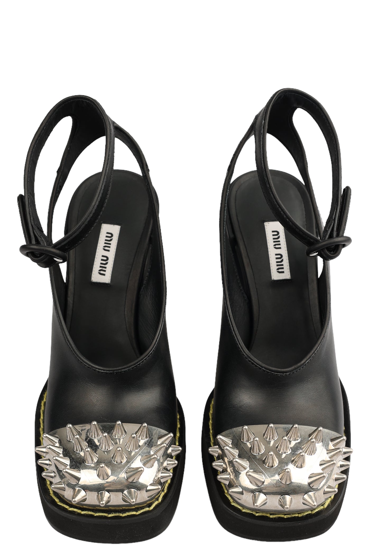 MIU MIU LEATHER HEELS SHOES