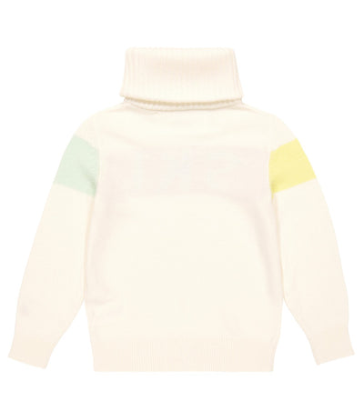 PERFECT MOMENT KIDS SKI TURTLENECK SWEATER II PASTEL RAINBOW