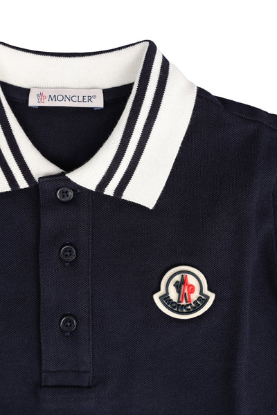 MONCLER KIDS LONG SLEEVED POLO SHIRT