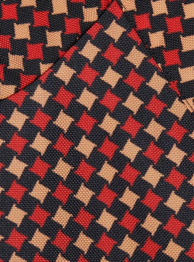 GUCCI HOUNDSTOOTH CANVAS JACKET IN RED