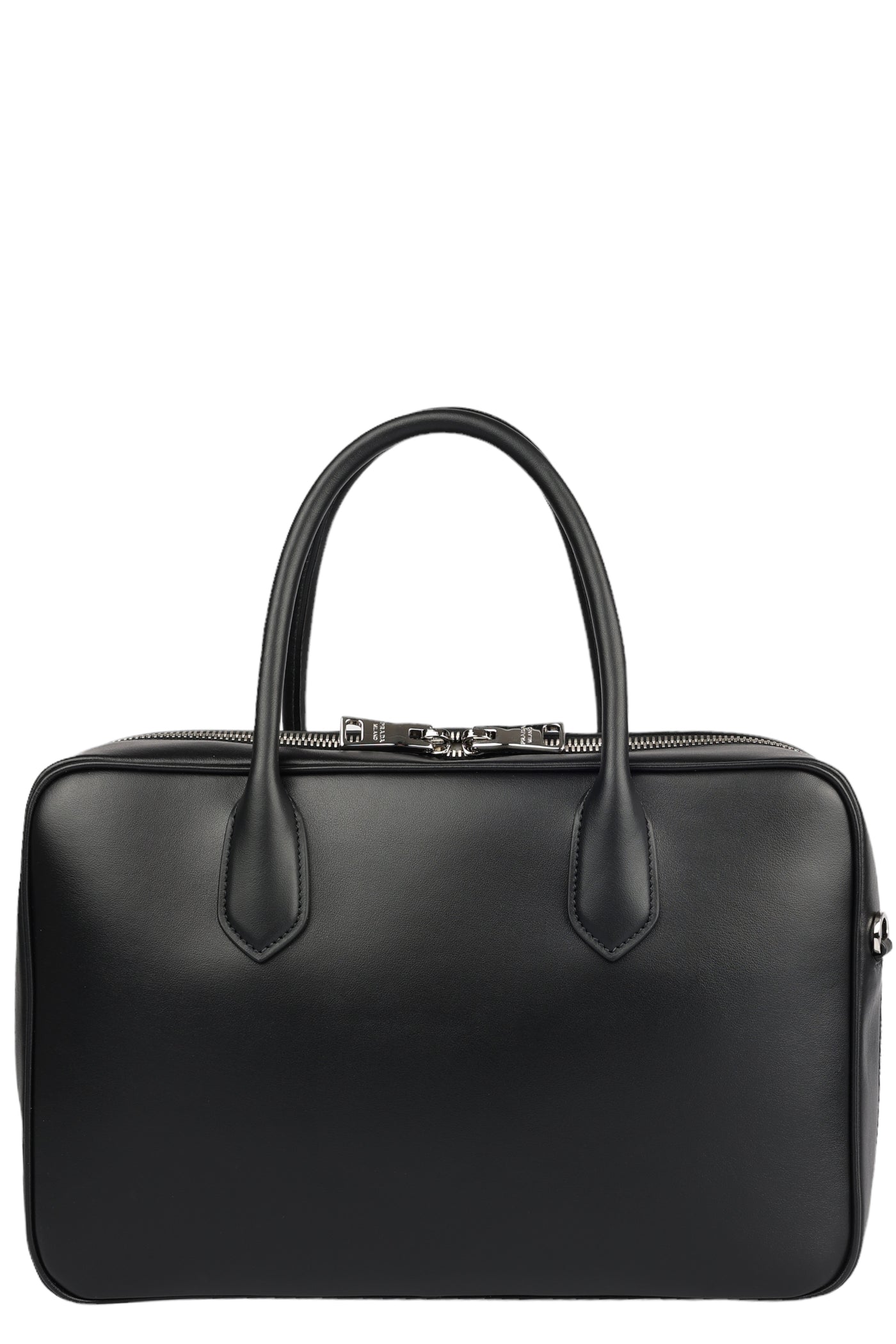 PRADA RACING LOGO LEATHER BAG