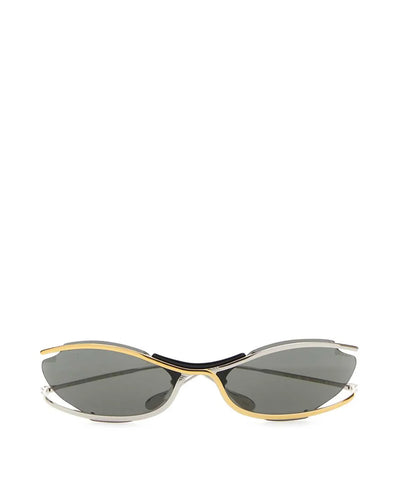 GUCCI TWO TONE OVAL FRAME SUNGLASSES