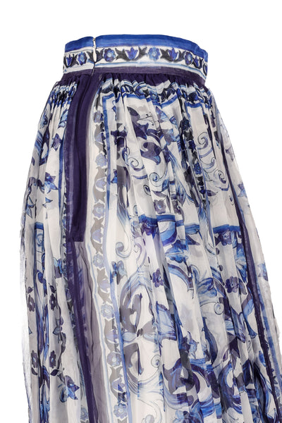 DOLCE & GABBANA LONG SILK SKIRT