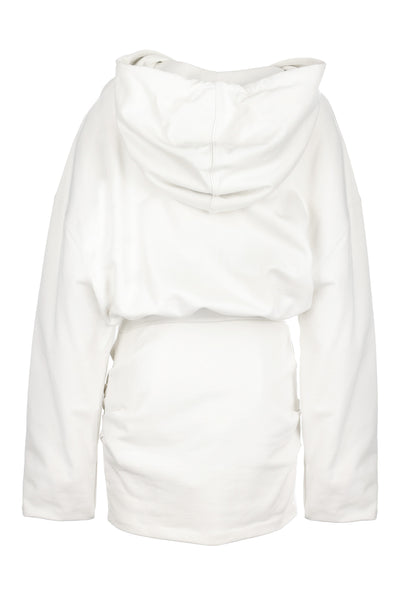 OFF WHITE HOODED DRESS