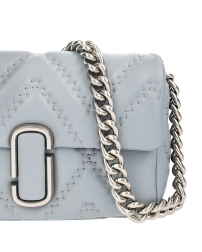 MARC JACOBS THE J MARC GRAY SHOULDER BAG IN QUILTED LEATHER