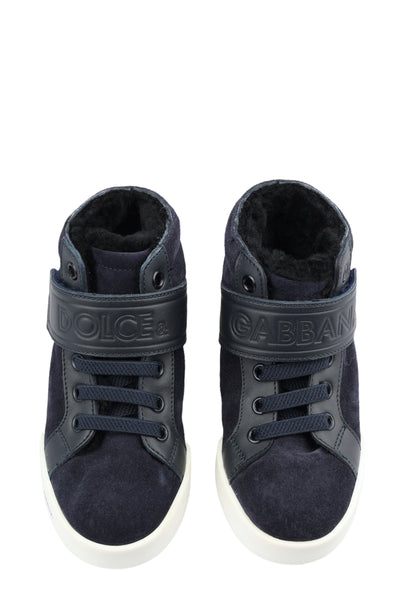 DOLCE & GABBANA KIDS LEATHER SNEAKERS