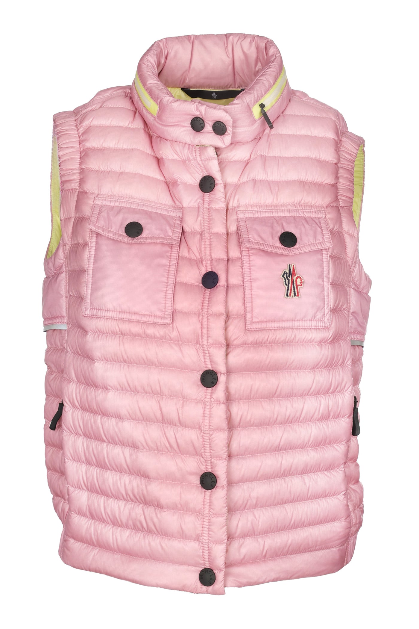 MONCLER GRENOBLE PINK SLEEVELESS DOWN JACKET 