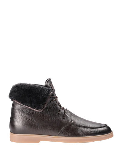 SANTONI LEATHER ANKLE BOOTS